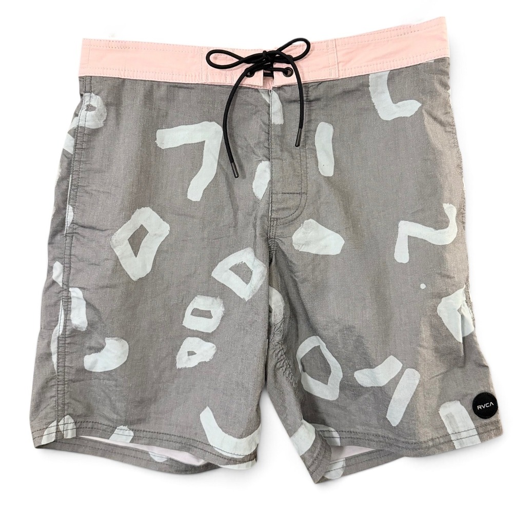 RVCA Mens 30 Board Shorts Grey Sarah Delaney Artist Network Program M101WRSD